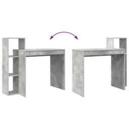 Berkfield Home Writing Desk Concrete grey Concrete-effect laminate, engineered wood - thumbnail 8