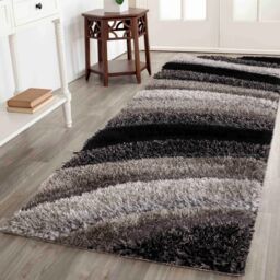 Desire Rugs Modern Soft Waves Shimmer Shaggy Area Rugs in Grey - Size: 80 cm x 150 cm - thumbnail 4