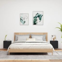 Berkfield Home TV Wall Cabinets 2 pcs Black 40.5x30x40 cm Engineered Wood - thumbnail 3