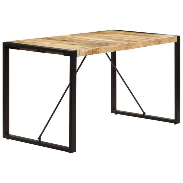 Berkfield Home Dense Dining Table 140x70x75 cm Solid Mango Wood in Brown - Size: 140 x 70 x 75 cm - image 1
