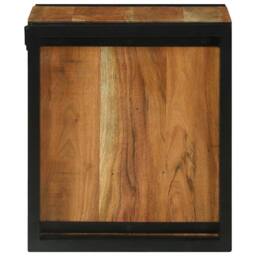 Berkfield Home Modern Wine Rack 34.5x35x39 cm Solid Wood Acacia in Brown - thumbnail 5