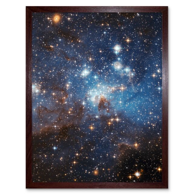 Artery8 Hubble Space Telescope Image Star Forming Region LH 95 In The Large Magellanic Cloud Blue Haze LMC Galaxy Stellar Nursery Gas & Dust Lanes - image 1