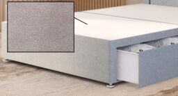 Somnior Chambery Divan Bed Frame 4 Drawers with Floor Standing Headboard Linen in Light Grey - Size: King - thumbnail 5