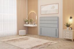 Somnior Chambery Divan Bed Frame 4 Drawers with Floor Standing Headboard Linen in Light Grey - Size: King - thumbnail 6