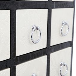 Orsina Black Leather Effect 9 Drawer Rectangular Cabinet, Corner Cabinet Storage, Living Room, Delivered Fully Assembled - thumbnail 5