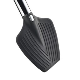 mysmartbuy Bristle-Free Silicone Spatula Toilet Brush with Long Handle - Hygienic, Drip Free, Grooved Cleaning Tool - Measures 41cm in Black - thumbnail 5