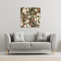 Benjamin Tate Design Imprint fantastic paint bouquet (Canvas Print) / 101 x 101 x 4cm in Natural - Size: 101 x 101 x 4 cm - thumbnail 1