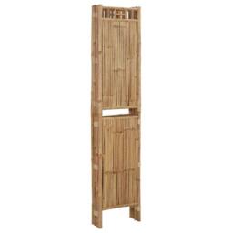Berkfield Home 4-Panel Room Divider Bamboo 160x180 cm in Brown - thumbnail 4