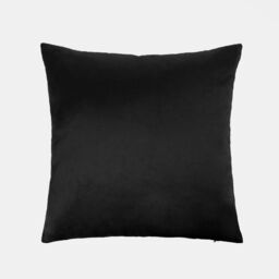 OHS 2 x Matte Velvet Filled Cushion Covers Soft Zip in Black - Size: 45 cm x 45 cm - thumbnail 5