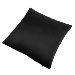 OHS 2 x Matte Velvet Filled Cushion Covers Soft Zip in Black - Size: 45 cm x 45 cm - thumbnail 4
