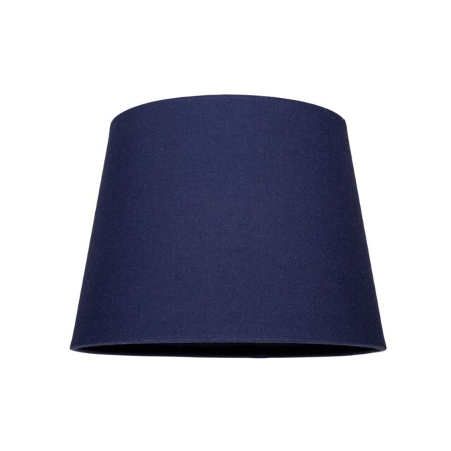 Happy Homewares Traditional Linen Fabric Drum Shade for Pendant & Lampshade in Midnight - Size: 14 inches - image 1