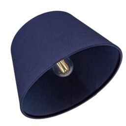 Happy Homewares Traditional Linen Fabric Drum Shade for Pendant & Lampshade in Midnight - Size: 14 inches - thumbnail 5