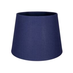 Happy Homewares Traditional Linen Fabric Drum Shade for Pendant & Lampshade in Midnight - Size: 14 inches - thumbnail 3