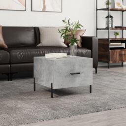 Berkfield Home Coffee Table Concrete Grey 50x50x40 cm Engineered Wood - Size: 50 x 50 x 40 cm - thumbnail 1