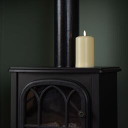 Samuel Alexander 15cm Battery Operated Cream Flickering Flameless LED Pillar Candle - thumbnail 6