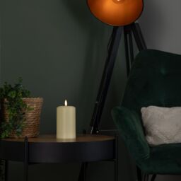 Samuel Alexander 15cm Battery Operated Cream Flickering Flameless LED Pillar Candle - thumbnail 2