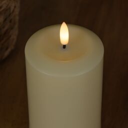 Samuel Alexander 15cm Battery Operated Cream Flickering Flameless LED Pillar Candle - thumbnail 5