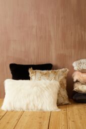 Orsina Bosie Lamina Fur Cushion in Cream - thumbnail 5
