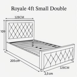 KOSY KOALA Ottoman Bed 4ft Small Double Grey Velvet With 4ft Memory Foam Mattress - thumbnail 7