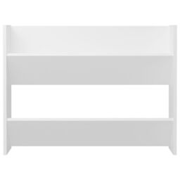 Berkfield Home Wall Shoe Cabinet White 80x18x60 cm Engineered Wood - Size: 80 x 18 x 60 cm - thumbnail 4