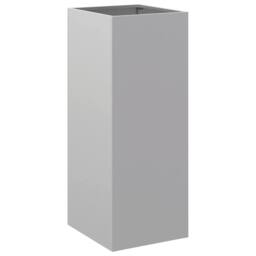 Berkfield Home Planter Silver 32x29x75 cm Galvanised Steel - Size: 32 x 29 x 75 cm - thumbnail 4