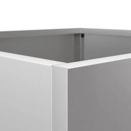 Berkfield Home Planter Silver 32x29x75 cm Galvanised Steel - Size: 32 x 29 x 75 cm - thumbnail 8