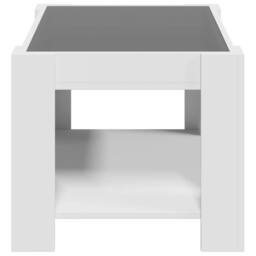Berkfield Home Coffee Table with LED White 73x53x45 cm Engineered Wood - Size: 73 x 53 x 45 cm - thumbnail 7