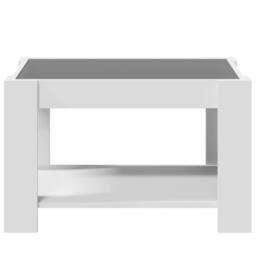 Berkfield Home Coffee Table with LED White 73x53x45 cm Engineered Wood - Size: 73 x 53 x 45 cm - thumbnail 6