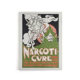 "Artery8 Will H Bradley Narcoticure Vintage Advert Canvas Wall Art Print in Green - Size: W12"" x H16""" - thumbnail 1