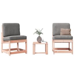 Berkfield Home 3 Piece Garden Lounge Set Solid Wood Douglas in Brown