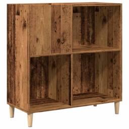 Berkfield Home Record Cabinet Old Wood 84.5x38x89 cm Engineered Wood in Brown