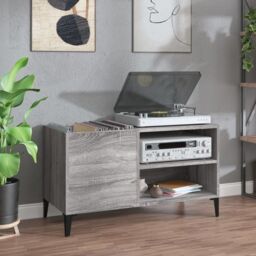 Berkfield Home Record Cabinet Grey Sonoma 84.5x38x48 cm Engineered Wood