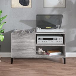 Berkfield Home Record Cabinet Grey Sonoma 84.5x38x48 cm Engineered Wood - thumbnail 3