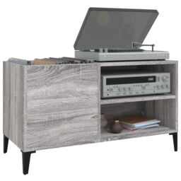 Berkfield Home Record Cabinet Grey Sonoma 84.5x38x48 cm Engineered Wood - thumbnail 4