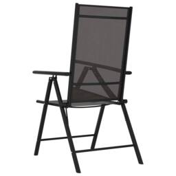 Berkfield Home Folding Garden Chairs 6 pcs Textilene Black - thumbnail 5