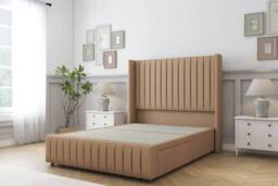 "Comfort Beds Chester Dumfries Divan Base No Drawers - 54"" Wingback-Footboard in Light Brown - Size: Single" - thumbnail 3