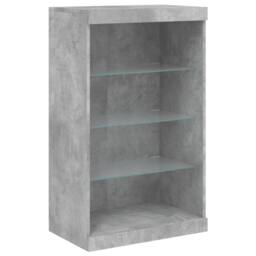 Berkfield Home Sideboards with LED Lights 3 pcs Concrete Grey Engineered Wood - thumbnail 7