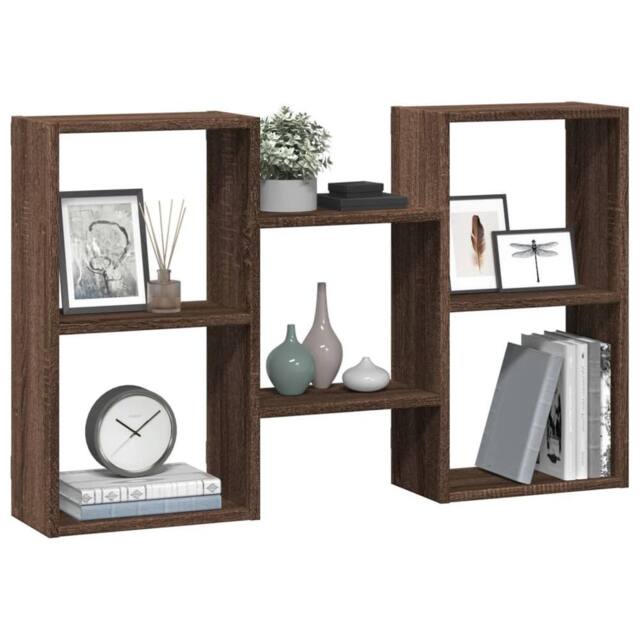 Berkfield Home Wall Shelf Brown Oak 96x18x60 cm Engineered Wood - Size: 96 x 18 x 60 cm - image 1