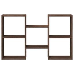Berkfield Home Wall Shelf Brown Oak 96x18x60 cm Engineered Wood - Size: 96 x 18 x 60 cm - thumbnail 4