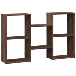 Berkfield Home Wall Shelf Brown Oak 96x18x60 cm Engineered Wood - Size: 96 x 18 x 60 cm - thumbnail 3