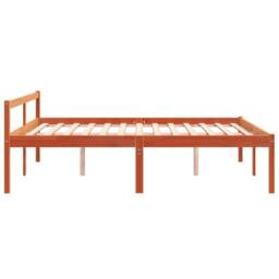 Berkfield Home Senior Bed without Mattress Wax Brown 160x200 cm Solid Wood Pine - thumbnail 5