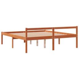 Berkfield Home Senior Bed without Mattress Wax Brown 160x200 cm Solid Wood Pine - thumbnail 6
