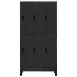 Berkfield Home Locker Cabinet Anthracite 90x45x180 cm Steel in Black - Size: 90 x 45 x 180 cm - thumbnail 2