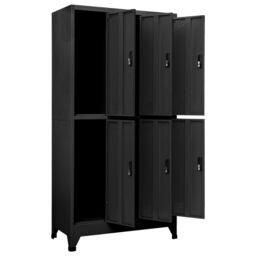 Berkfield Home Locker Cabinet Anthracite 90x45x180 cm Steel in Black - Size: 90 x 45 x 180 cm - thumbnail 5