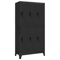 Berkfield Home Locker Cabinet Anthracite 90x45x180 cm Steel in Black - Size: 90 x 45 x 180 cm