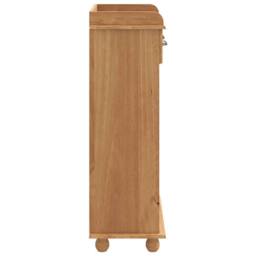 Berkfield Home Classic Wine Cabinet ASKIM with 12 Bottle Holders Honey Brown Sol - thumbnail 7