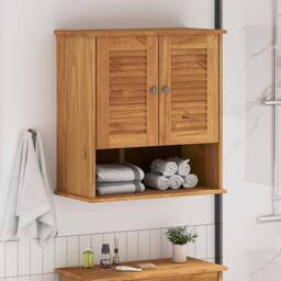Berkfield Home Wall-mounted with Storage Honey brown Solid pine wood - thumbnail 2