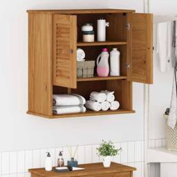 Berkfield Home Wall-mounted with Storage Honey brown Solid pine wood - thumbnail 4