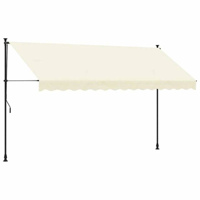 Berkfield Home Retractable Awning Cream 350x150 cm Fabric & Steel - image 1