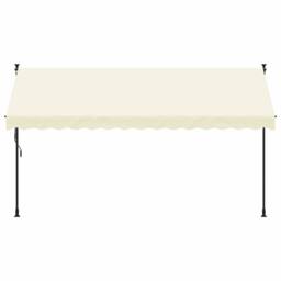 Berkfield Home Retractable Awning Cream 350x150 cm Fabric & Steel - thumbnail 3